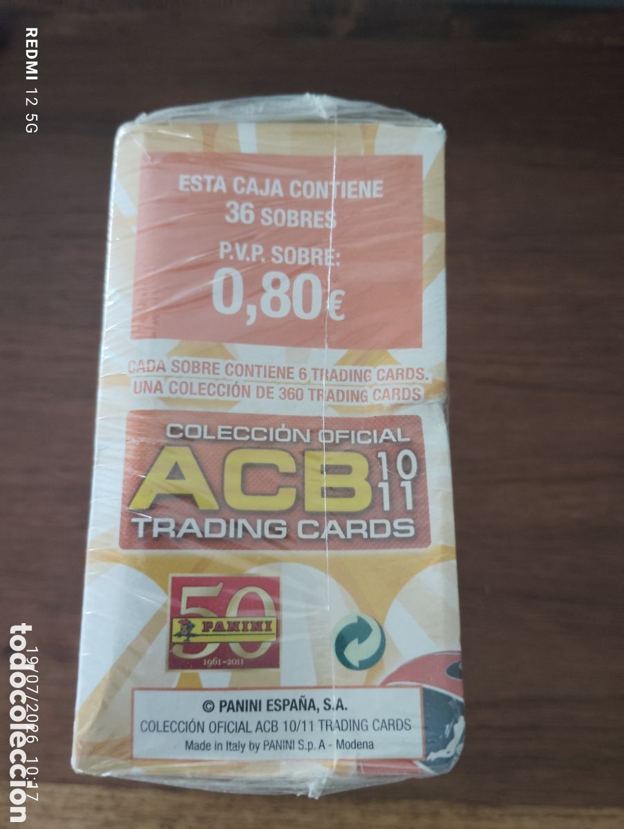 Coleccionismo deportivo: Caja sin abrir trading Cards ACB 10 11