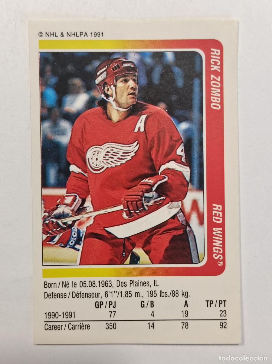 Coleccionismo deportivo: #137 RICK ZOMBO (DETROIT RED WINGS) HOCKEY HIELO NHL 91/92 PANINI