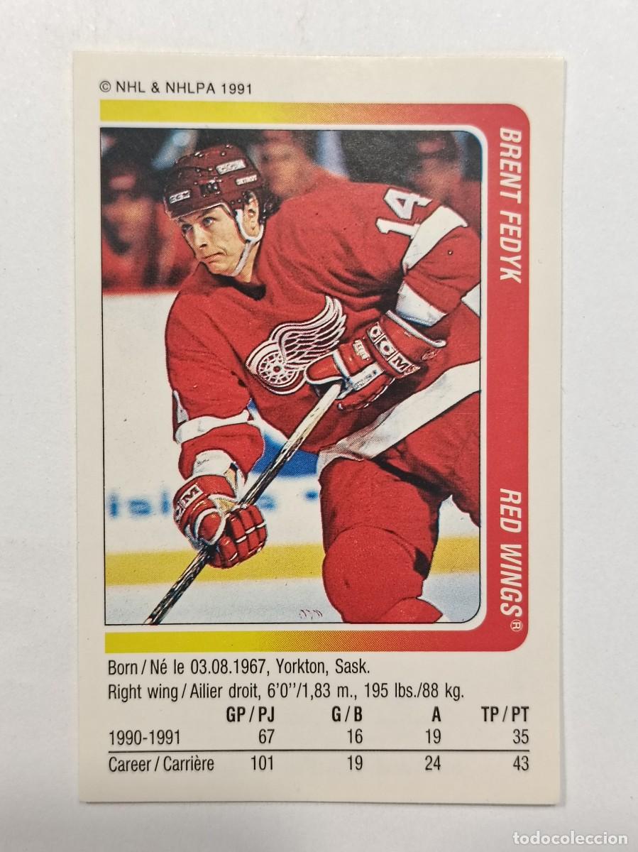 Coleccionismo deportivo: #140 BRENT FEDYK (DETROIT RED WINGS) HOCKEY HIELO NHL 91/92 PANINI