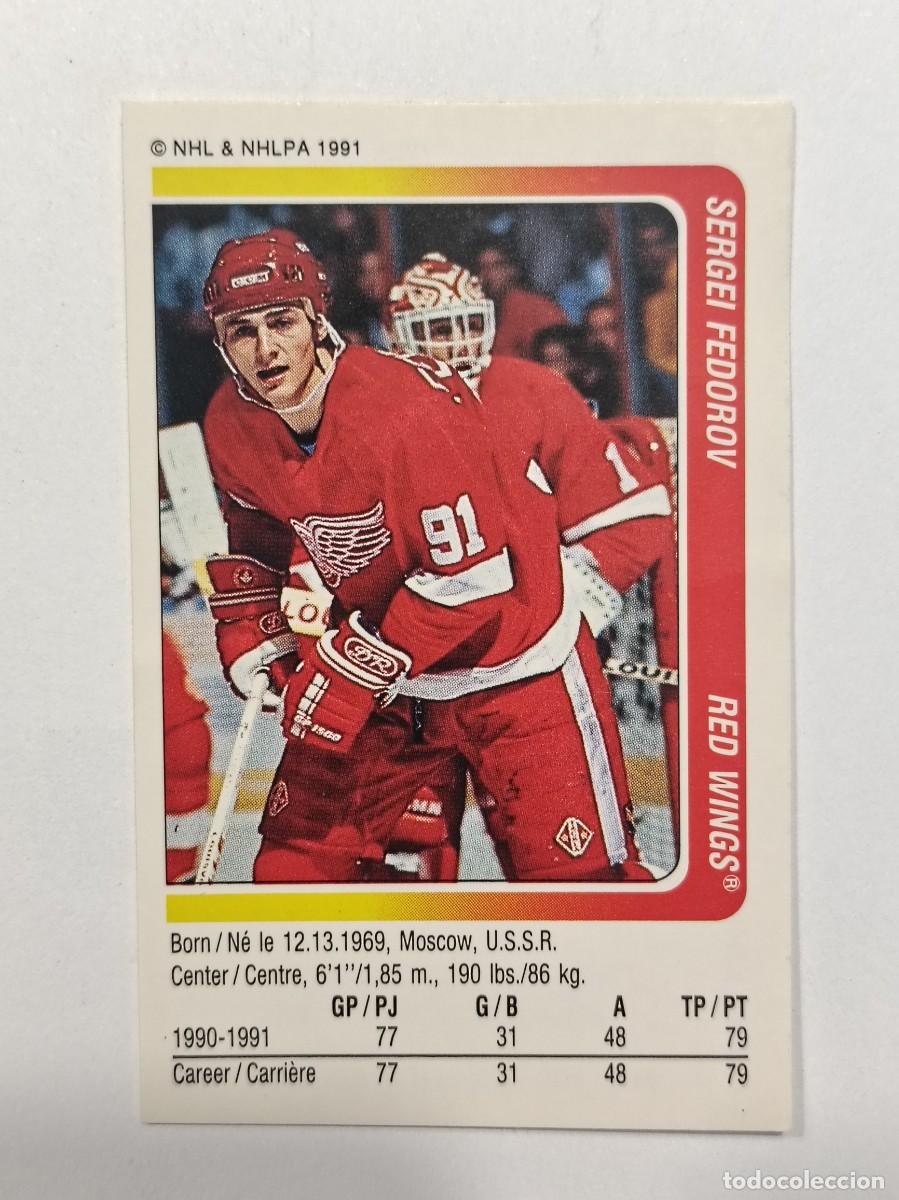 Coleccionismo deportivo: #145 SERGEI FEDOROV (DETROIT RED WINGS) HOCKEY HIELO NHL 91/92 PANINI