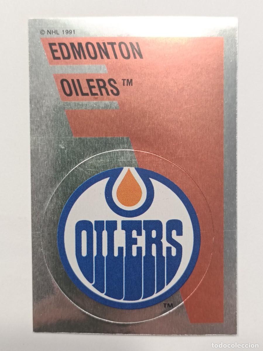 Coleccionismo deportivo: #154 ESCUDO (EDMONTON OILERS) HOCKEY HIELO NHL 91/92 PANINI