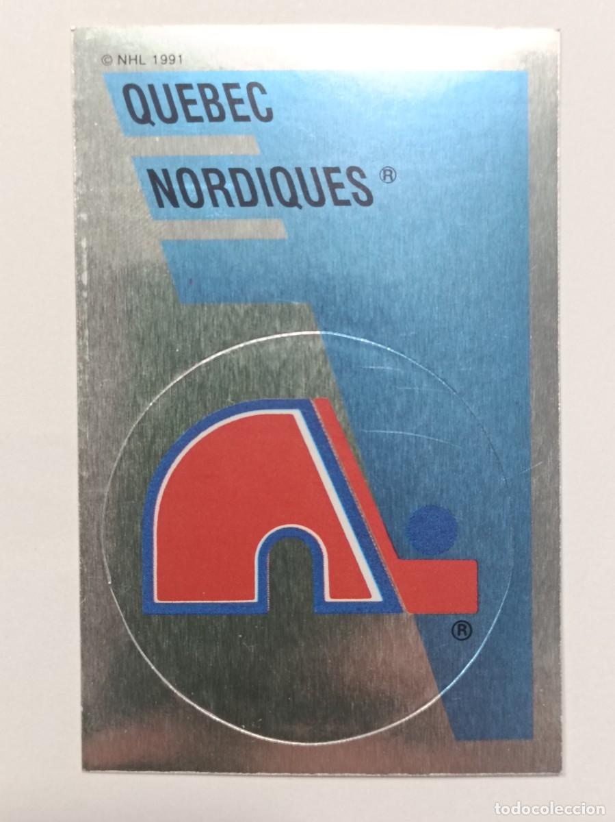 Coleccionismo deportivo: #163 ESCUDO (QUEBEC NORDIQUES) HOCKEY HIELO NHL 91/92 PANINI