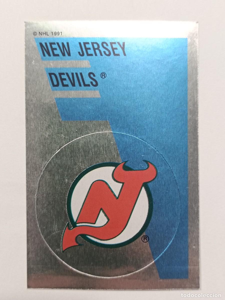 Coleccionismo deportivo: #164 ESCUDO (NEW JERSEY DEVILS) HOCKEY HIELO NHL 91/92 PANINI