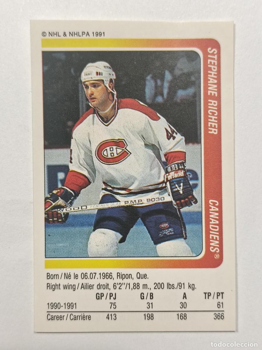 Coleccionismo deportivo: #193 STEPHANE RICHER (MONTREAL CANADIENS) HOCKEY HIELO NHL 91/92 PANINI