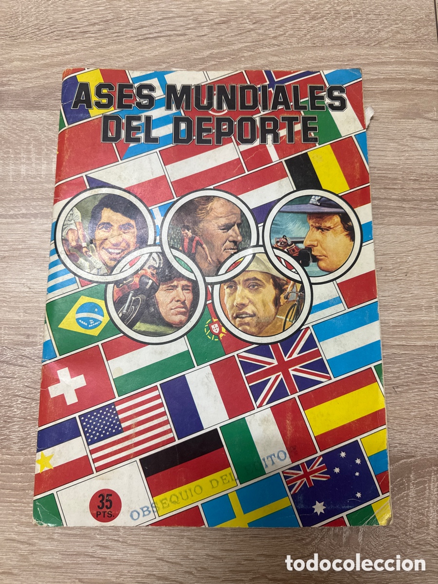 Coleccionismo deportivo: 1974 ALBUM ASES MUNDIALES DEL DEPORTE VACIO CON CROMOS DESPEGADOS