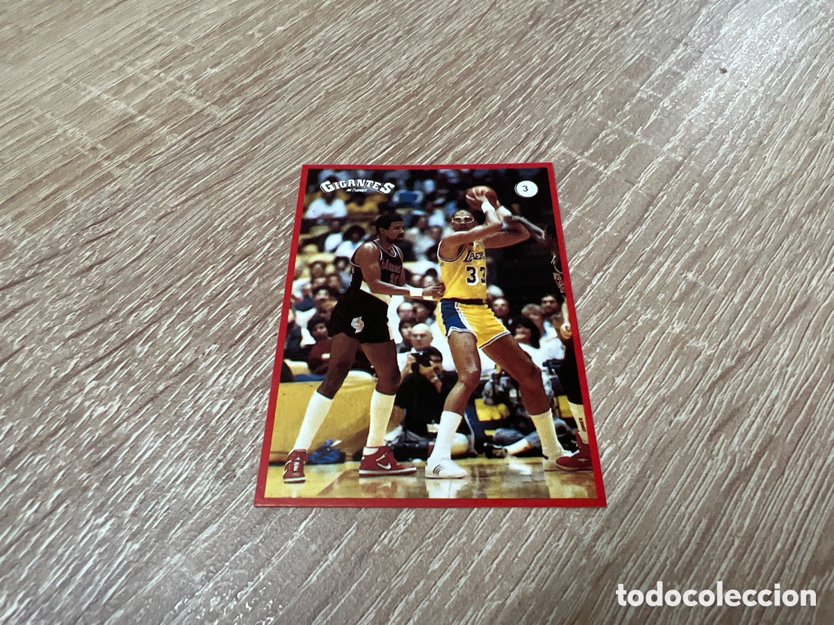 Sports collectibles: 1987 KAREEM ABDUL-JABBAR N&ordm; 3 GIGANTES NBA SIN PEGAR