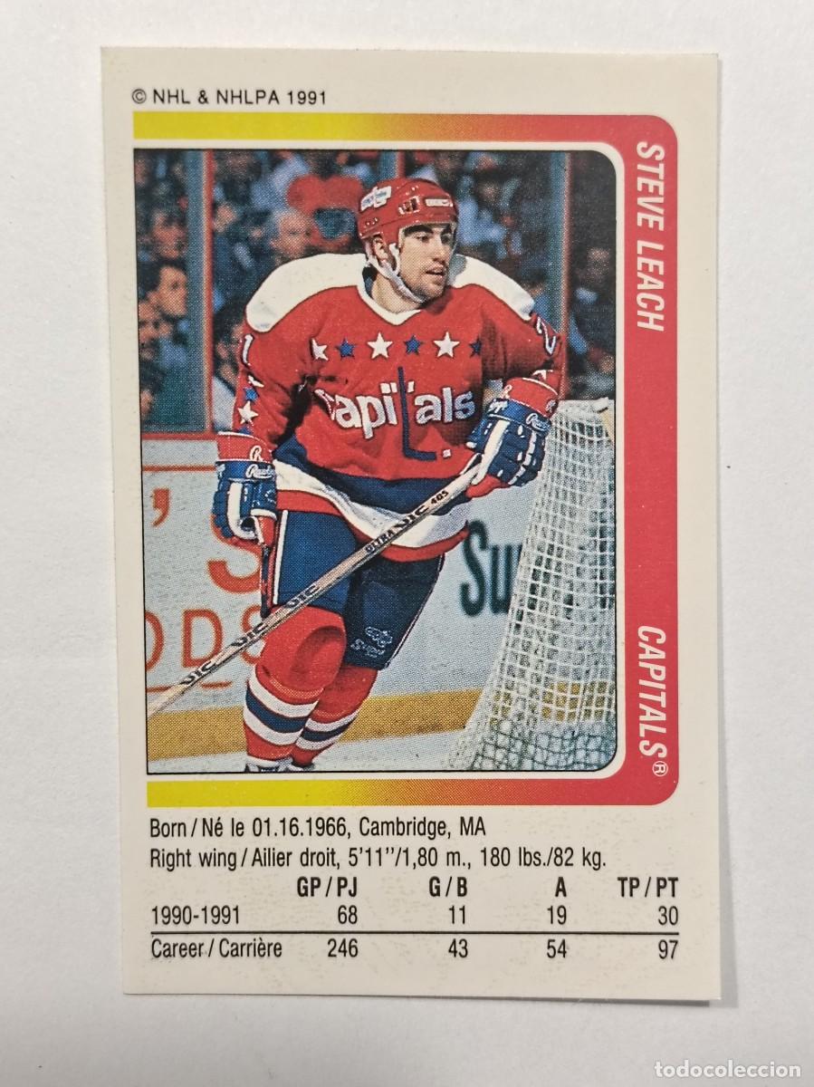 Coleccionismo deportivo: #211 STEVE LEACH (WASHINGTON CAPITALS) HOCKEY HIELO NHL 91/92 PANINI