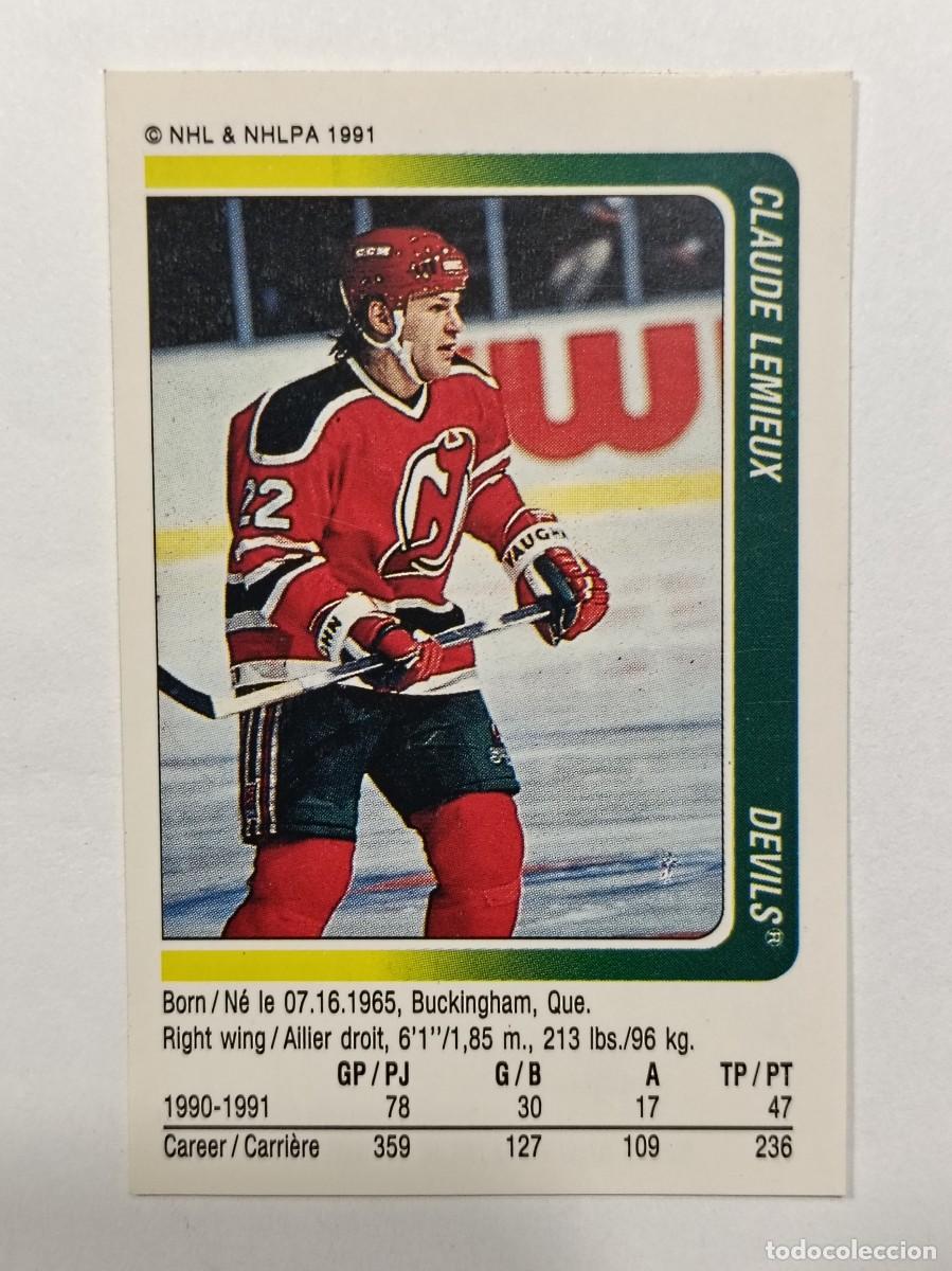 Coleccionismo deportivo: #224 CLAUDE LEMIEUX (NEW JERSEY DEVILS) HOCKEY HIELO NHL 91/92 PANINI