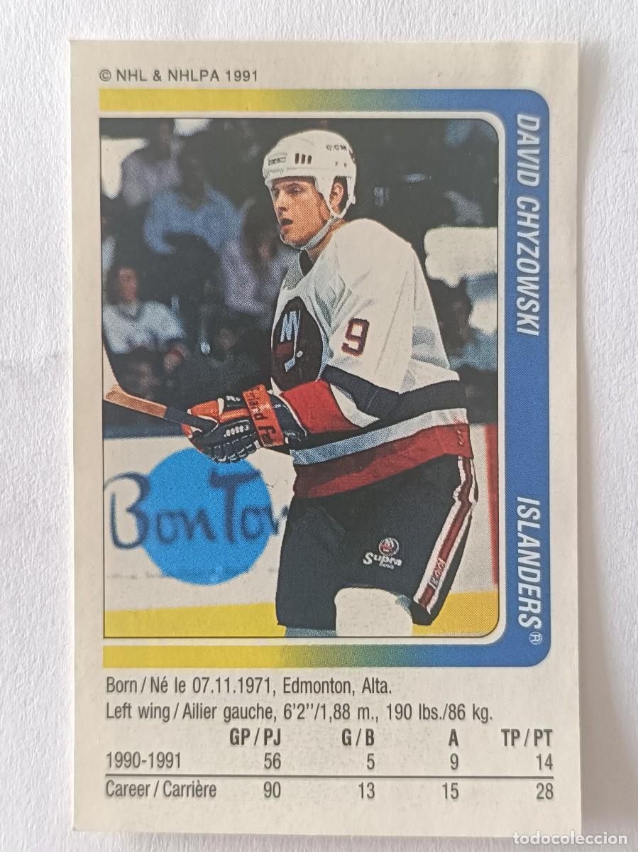 Collectionnisme sportif: #253 DAVID CHYZOWSKI (NEW YORK ISLANDERS) HOCKEY HIELO NHL 91/92 PANINI