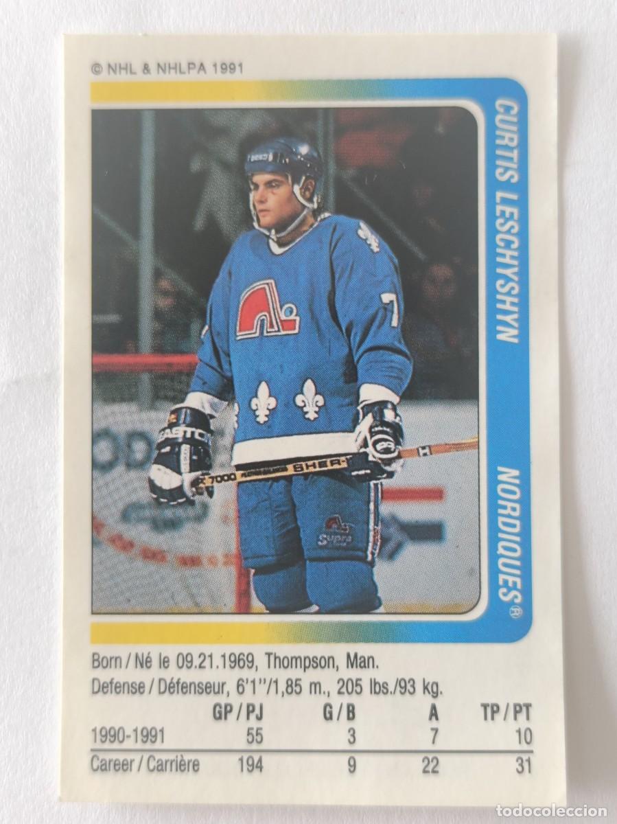 Coleccionismo deportivo: #256 CURTIS LESCHYSHYN (QUEBEC NORDIQUES) HOCKEY HIELO NHL 91/92 PANINI
