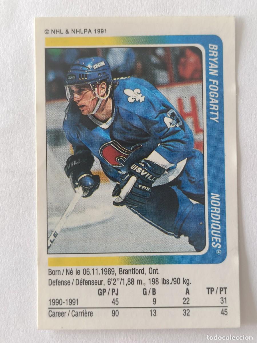 Coleccionismo deportivo: #259 BRYAN FOGARTY (QUEBEC NORDIQUES) HOCKEY HIELO NHL 91/92 PANINI