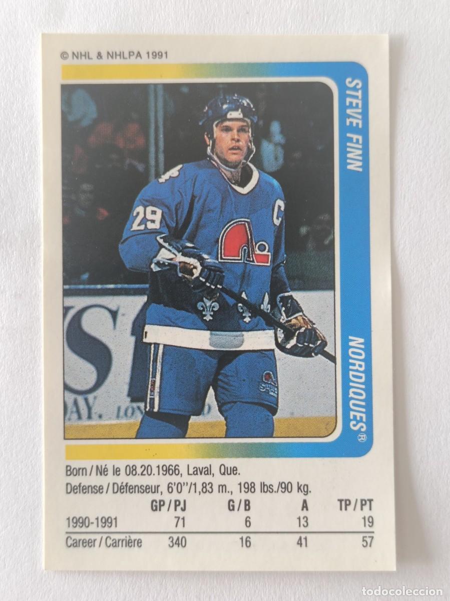 Coleccionismo deportivo: #261 STEVE FINN (QUEBEC NORDIQUES) HOCKEY HIELO NHL 91/92 PANINI