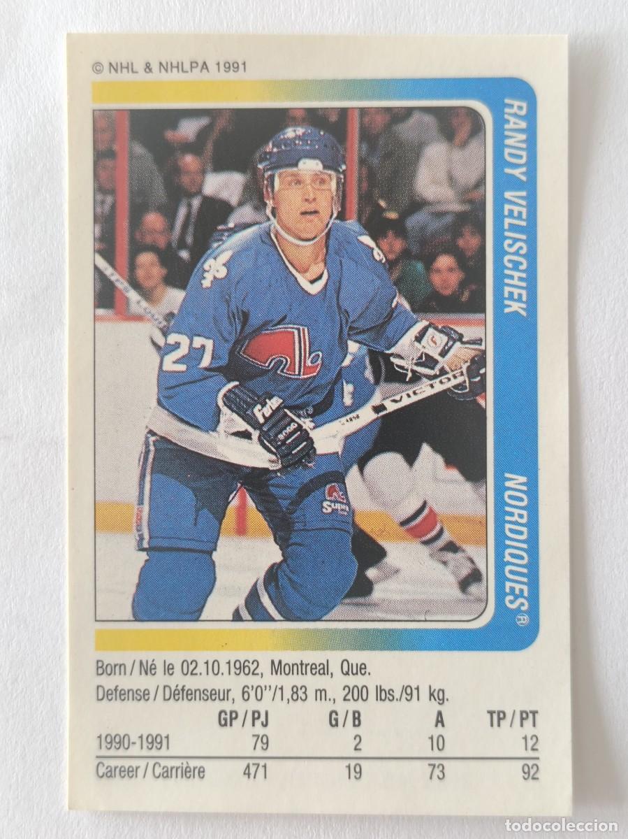 Coleccionismo deportivo: #265 RANDY VELISCHEK (QUEBEC NORDIQUES) HOCKEY HIELO NHL 91/92 PANINI