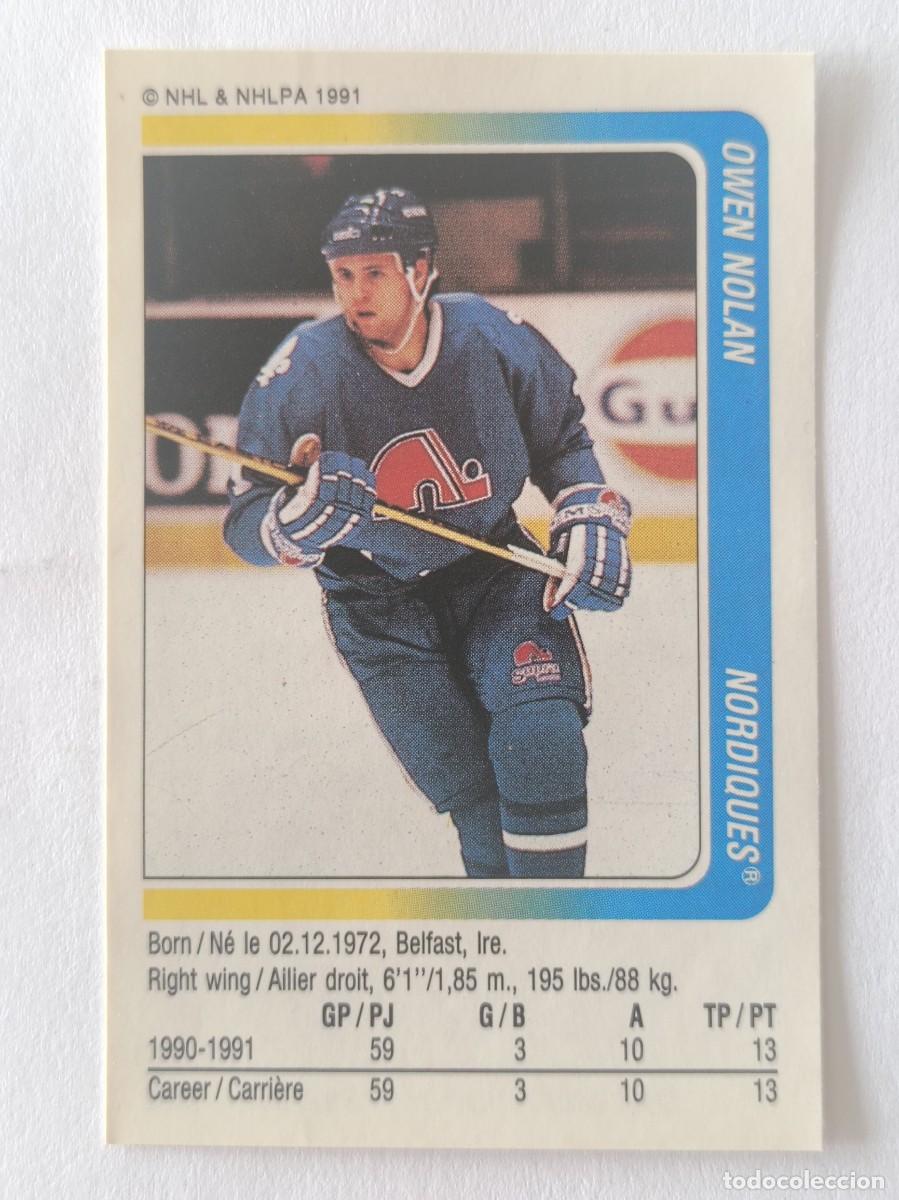 Coleccionismo deportivo: #266 OWEN NOLAN (QUEBEC NORDIQUES) HOCKEY HIELO NHL 91/92 PANINI