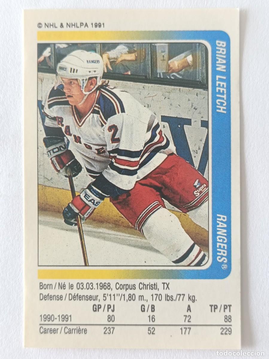Coleccionismo deportivo: #284 BRIAN LEETCH (NEW YORK RANGERS) HOCKEY HIELO NHL 91/92 PANINI
