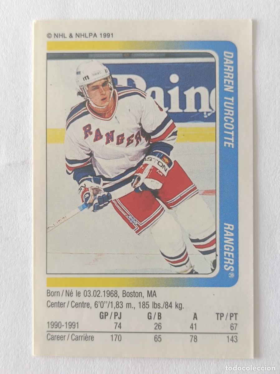 Coleccionismo deportivo: #285 DARREN TURCOTTE (NEW YORK RANGERS) HOCKEY HIELO NHL 91/92 PANINI