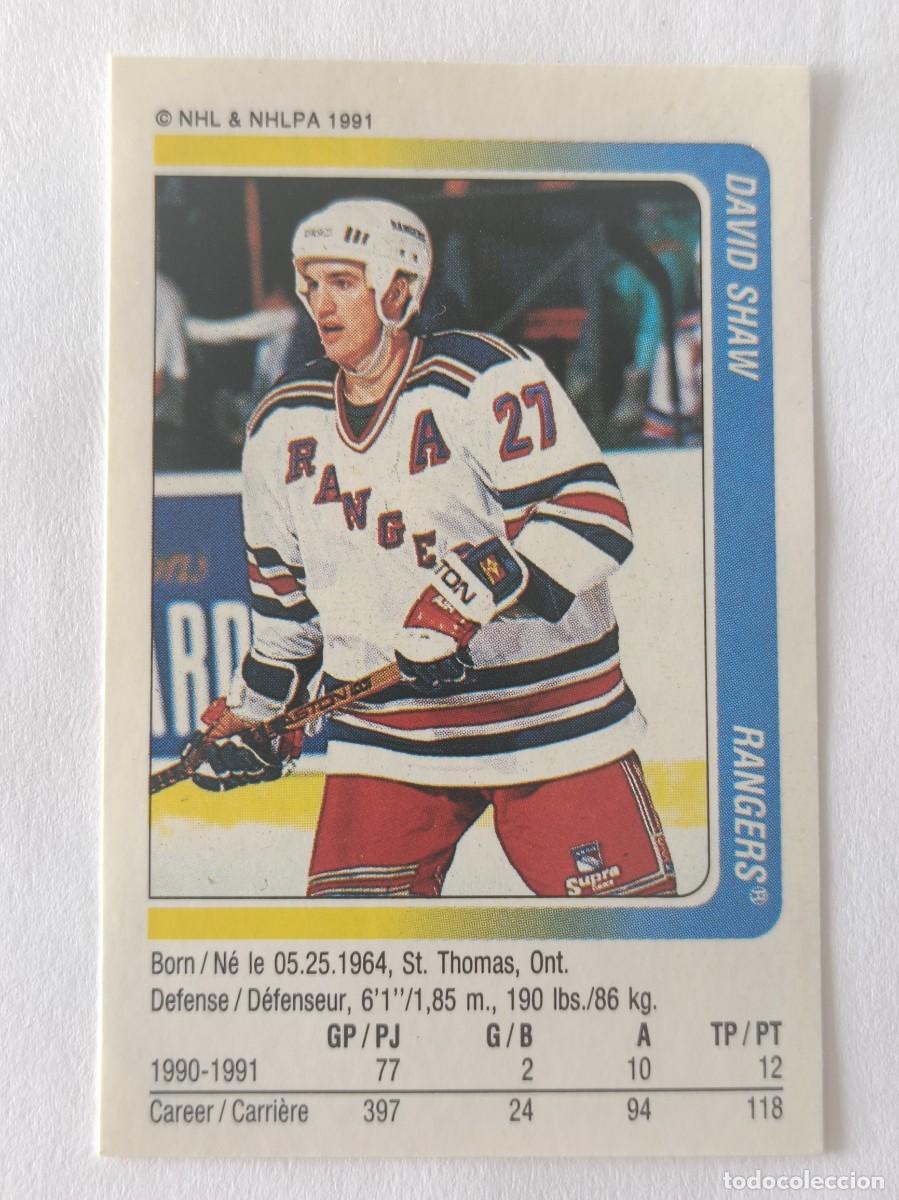 Coleccionismo deportivo: #294 DAVID SHAW (NEW YORK RANGERS) HOCKEY HIELO NHL 91/92 PANINI