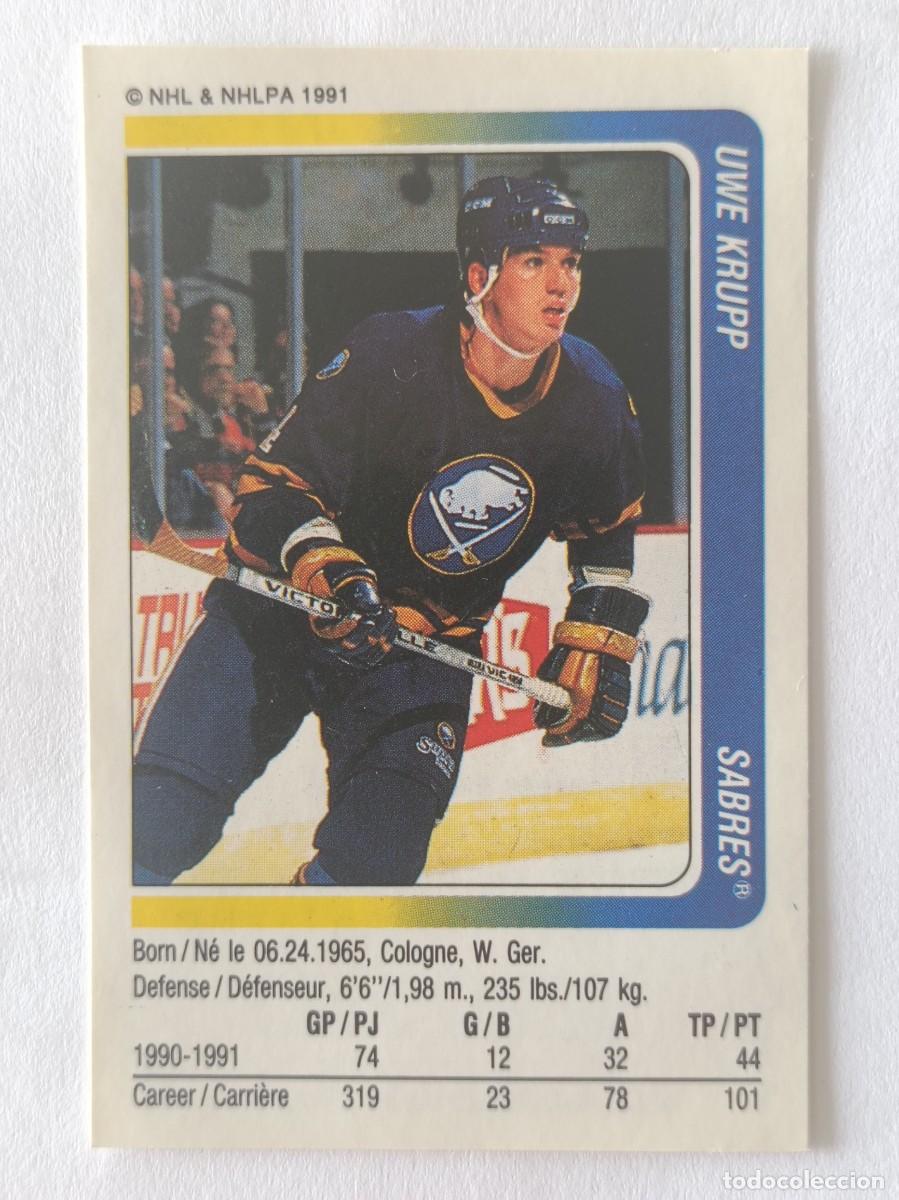 Coleccionismo deportivo: #305 UWE KRUPP (BUFFALO SABRES) HOCKEY HIELO NHL 91/92 PANINI