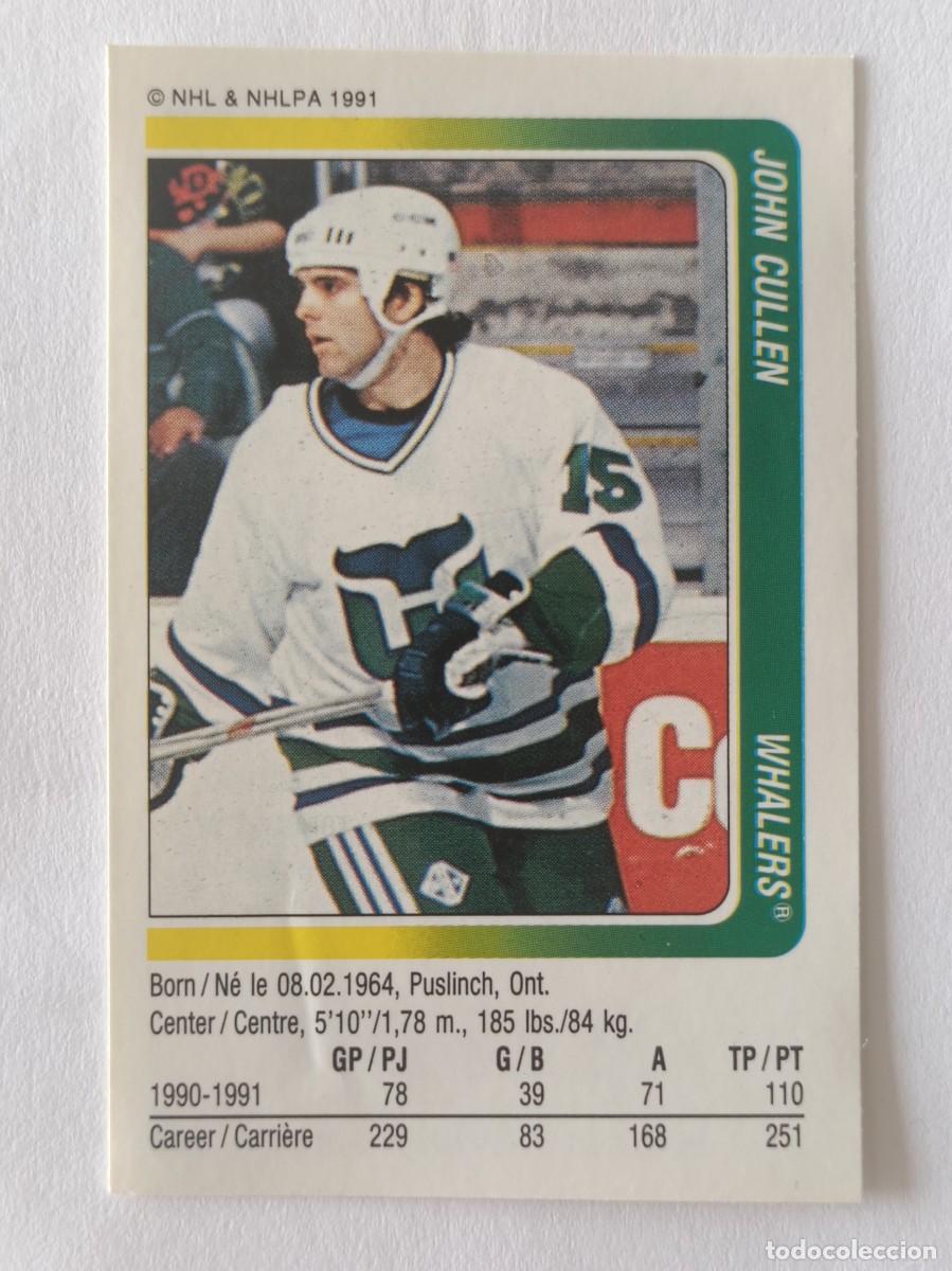 Coleccionismo deportivo: #314 JOHN CULLEN (HARTFORD WHALERS) HOCKEY HIELO NHL 91/92 PANINI