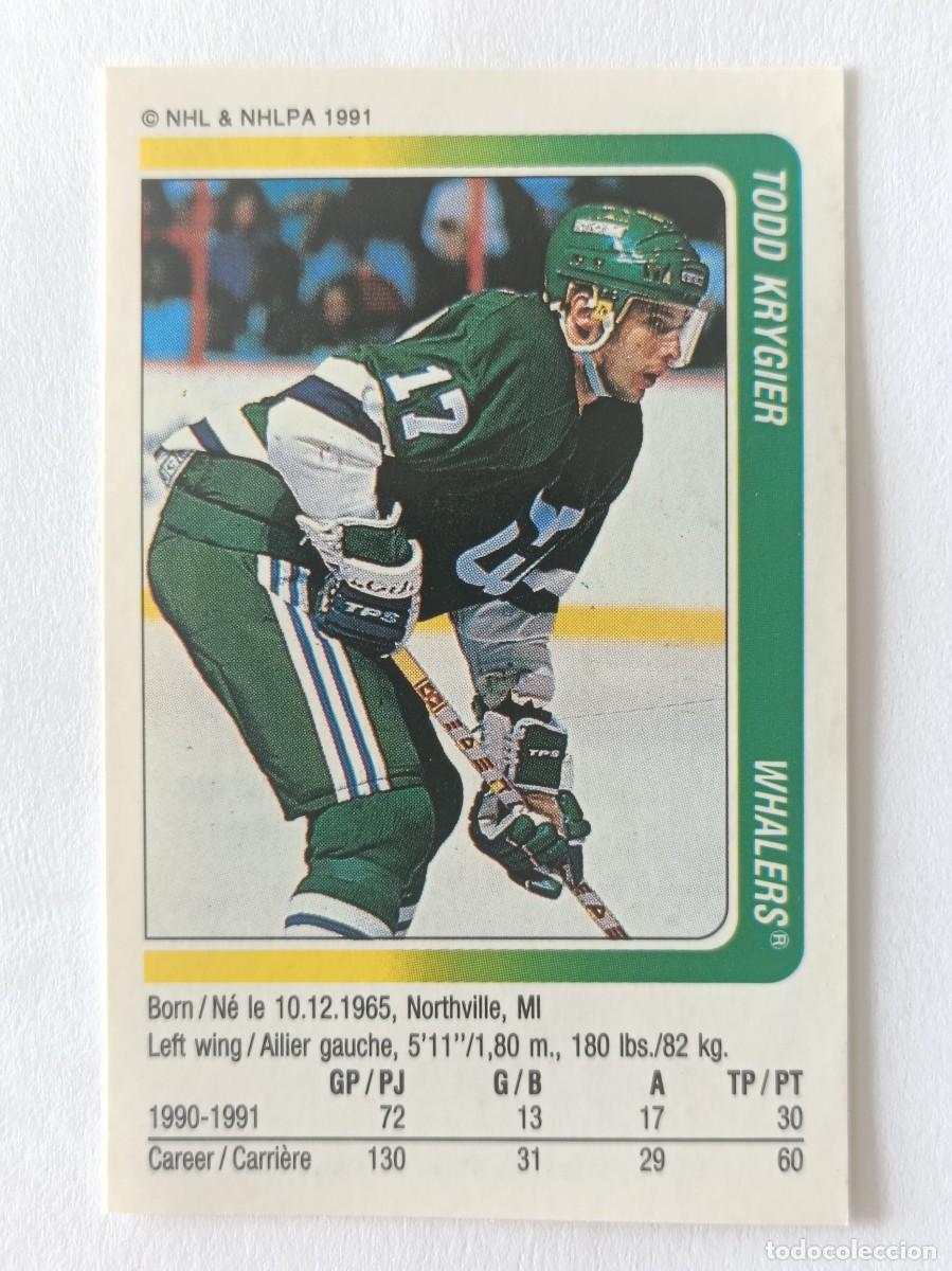 Coleccionismo deportivo: #317 TODD KRYGIER (HARTFORD WHALERS) HOCKEY HIELO NHL 91/92 PANINI