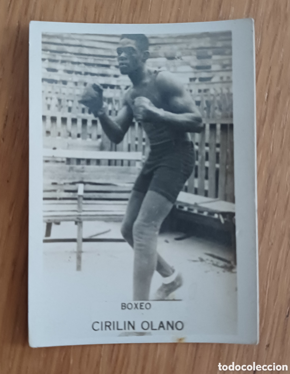 Colecionismo desportivo: CROMO CIRILIN OLANO CUBA, BOXEO BOXEADOR, CIGARROS AGUILITAS , 1920&rsquo;s