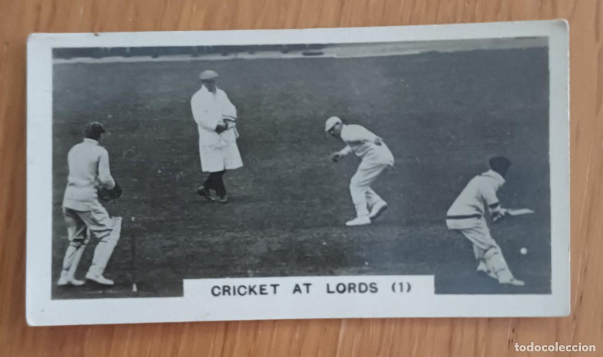 Coleccionismo deportivo: CROMO Cricket At Lords, 1927, CIGARRILLOS W.D.& H.O.Wills, HOMELAND EVENTS