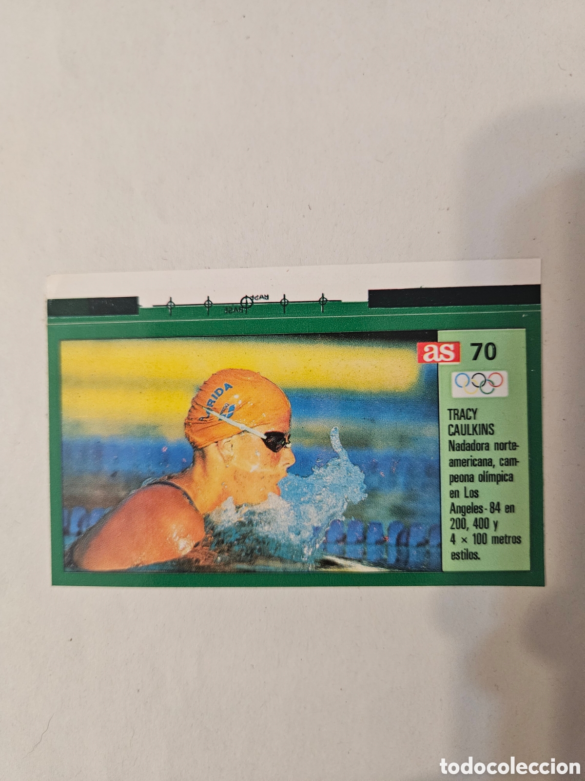 Coleccionismo deportivo: 70 Tracy Caulkins USA Nataci&oacute;n Ases Ol&iacute;mpicos 1988 sin pegar