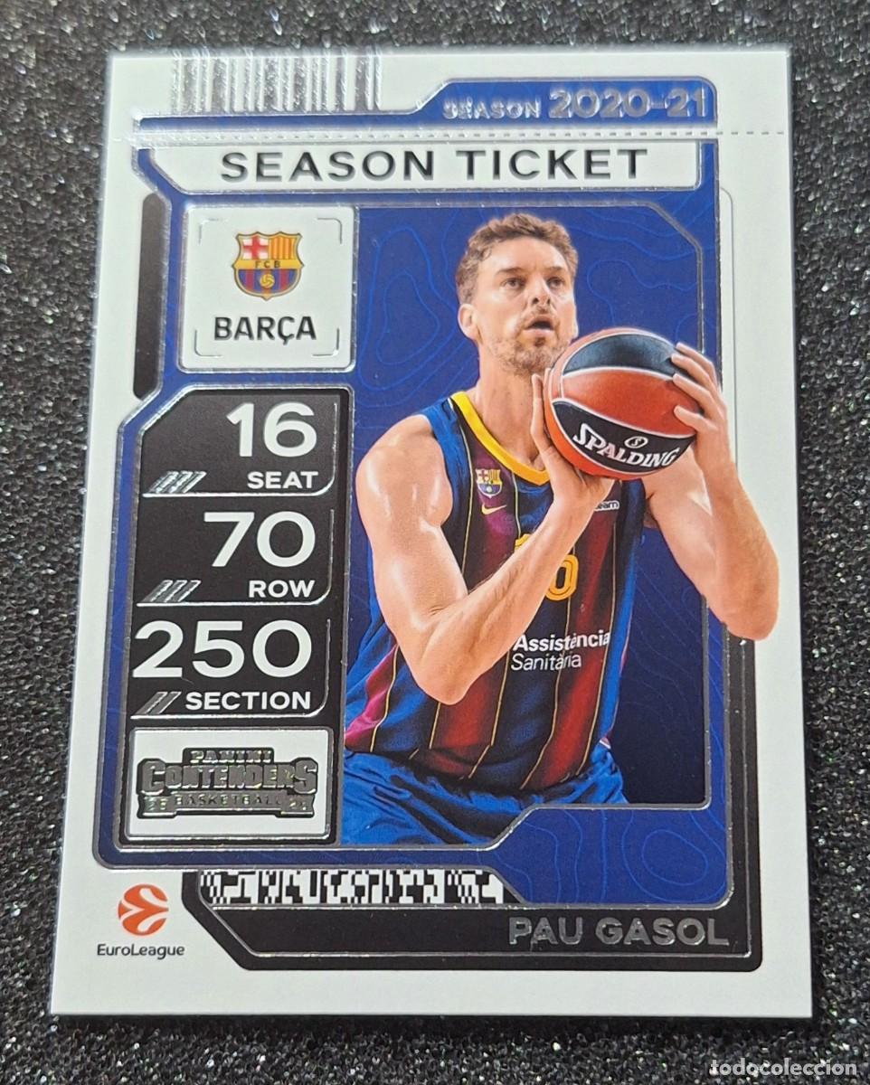 Coleccionismo deportivo: Pau Gasol Barcelona Panini Contenders Euroleague Basketball