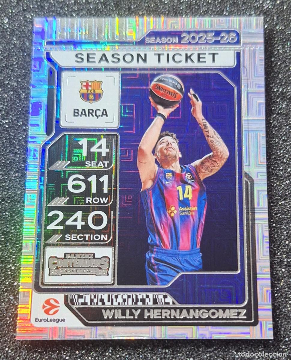 Coleccionismo deportivo: Willy Hernangomez Barcelona Panini Contenders Euroleague Basketball