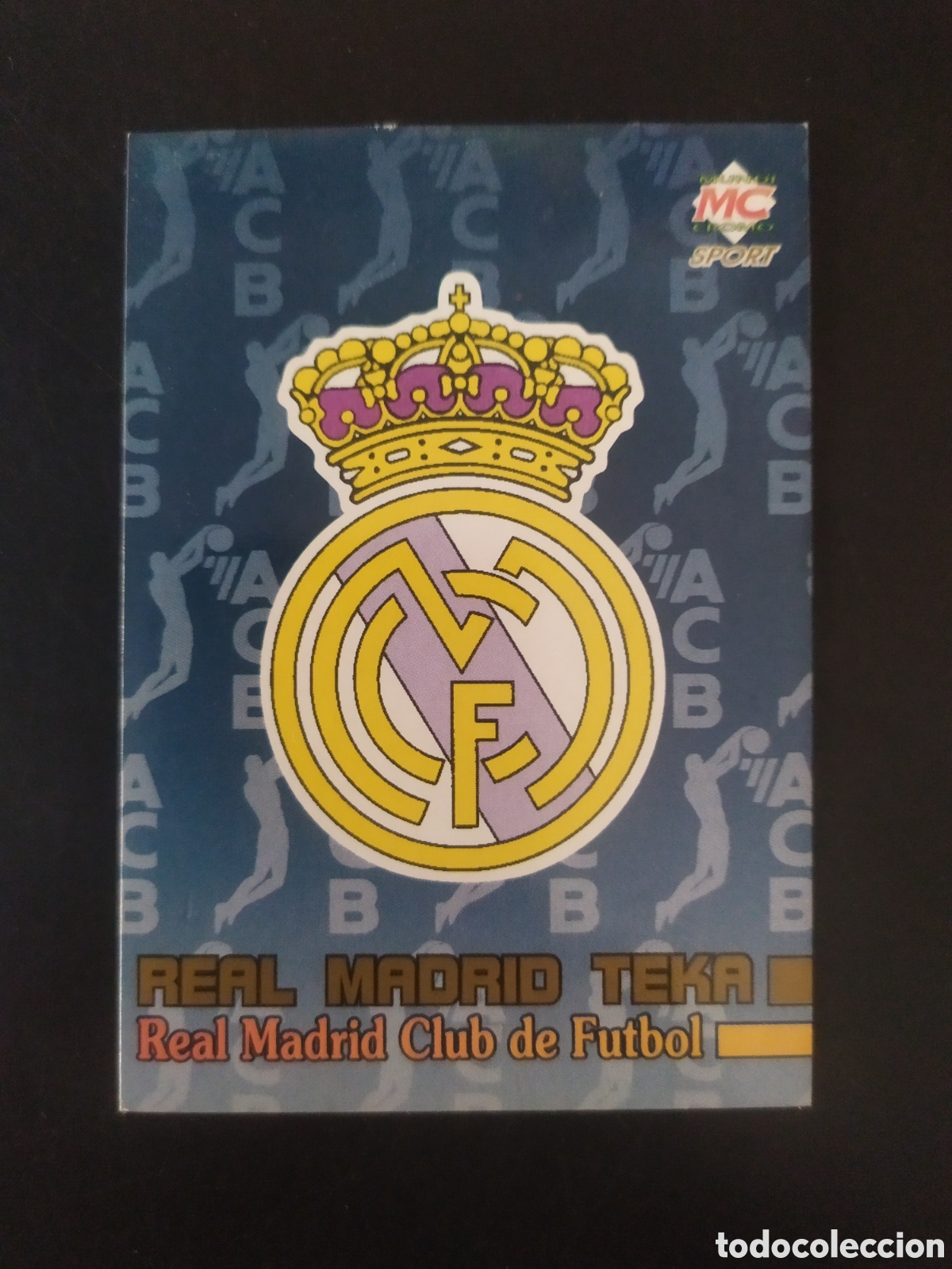 Coleccionismo deportivo: Mundicromo baloncesto Liga ACB 96 escudo n&deg; 24 Real Madrid