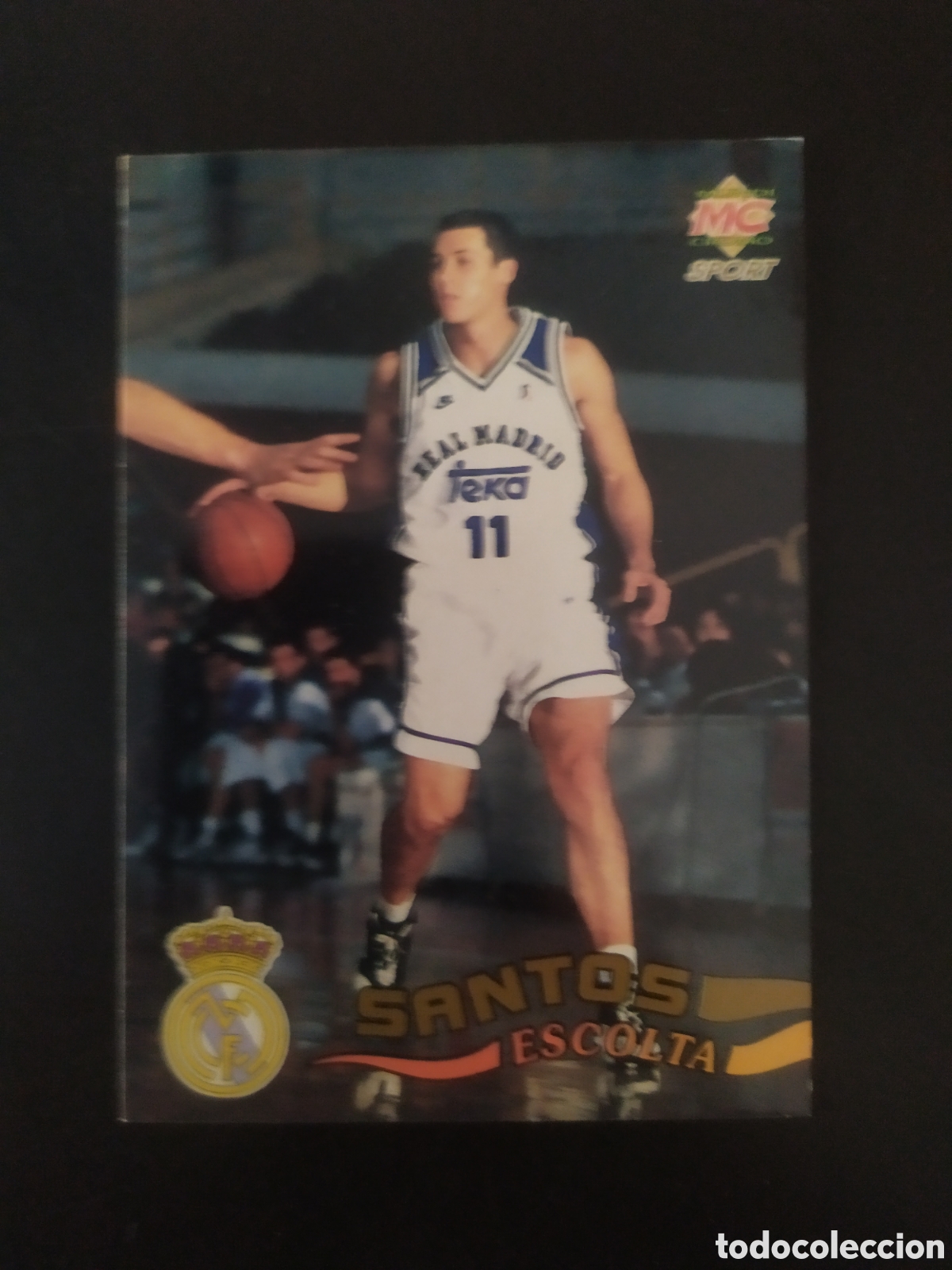 Coleccionismo deportivo: Mundicromo baloncesto Liga ACB 96 Santos n&deg; 28 Real Madrid