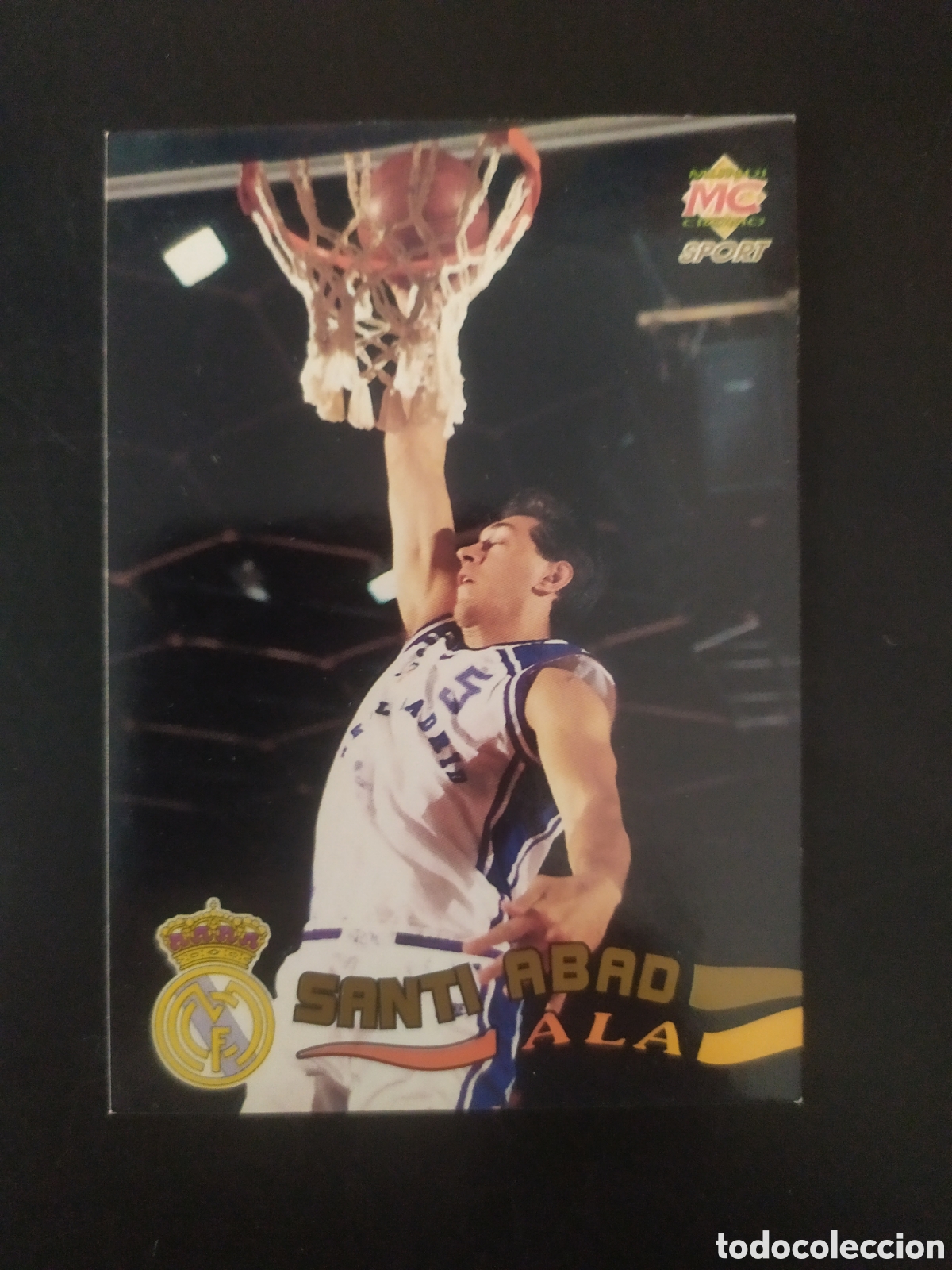 Coleccionismo deportivo: Mundicromo baloncesto Liga ACB 96 Santi Abad n&deg; 29 Real Madrid