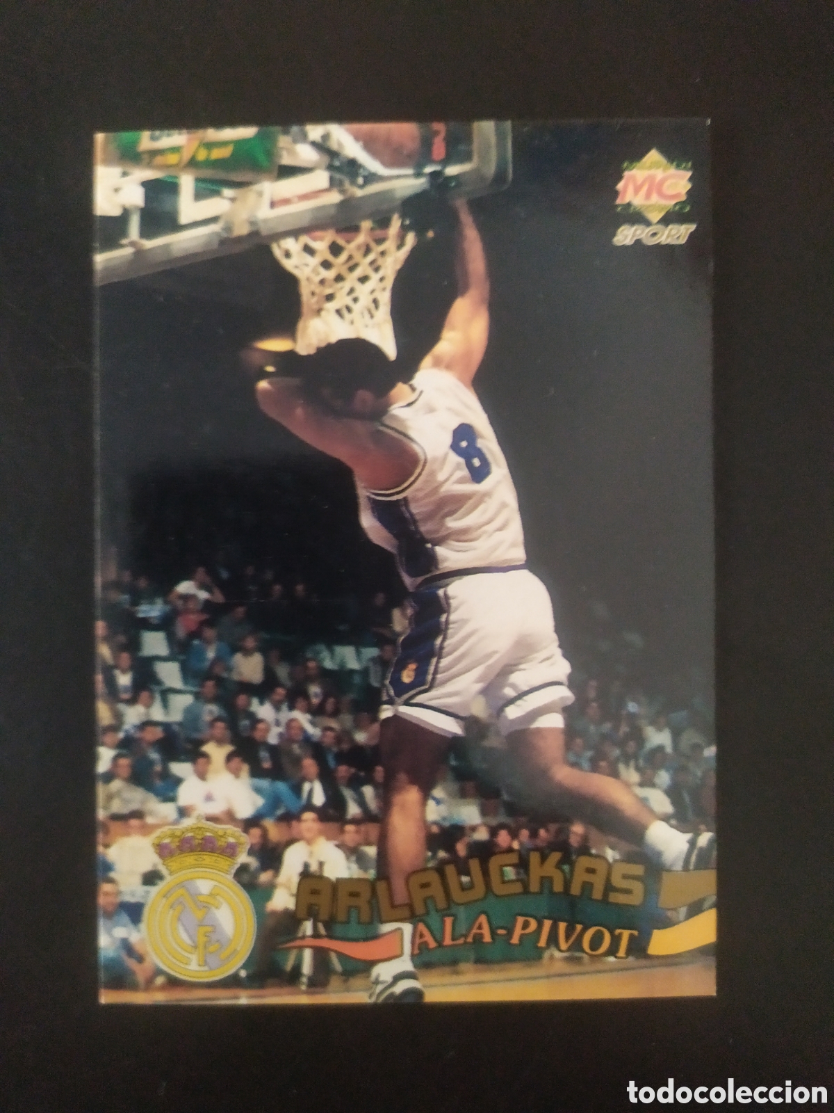 Coleccionismo deportivo: Mundicromo baloncesto Liga ACB 96 Arlauckas n&deg; 31 Real Madrid