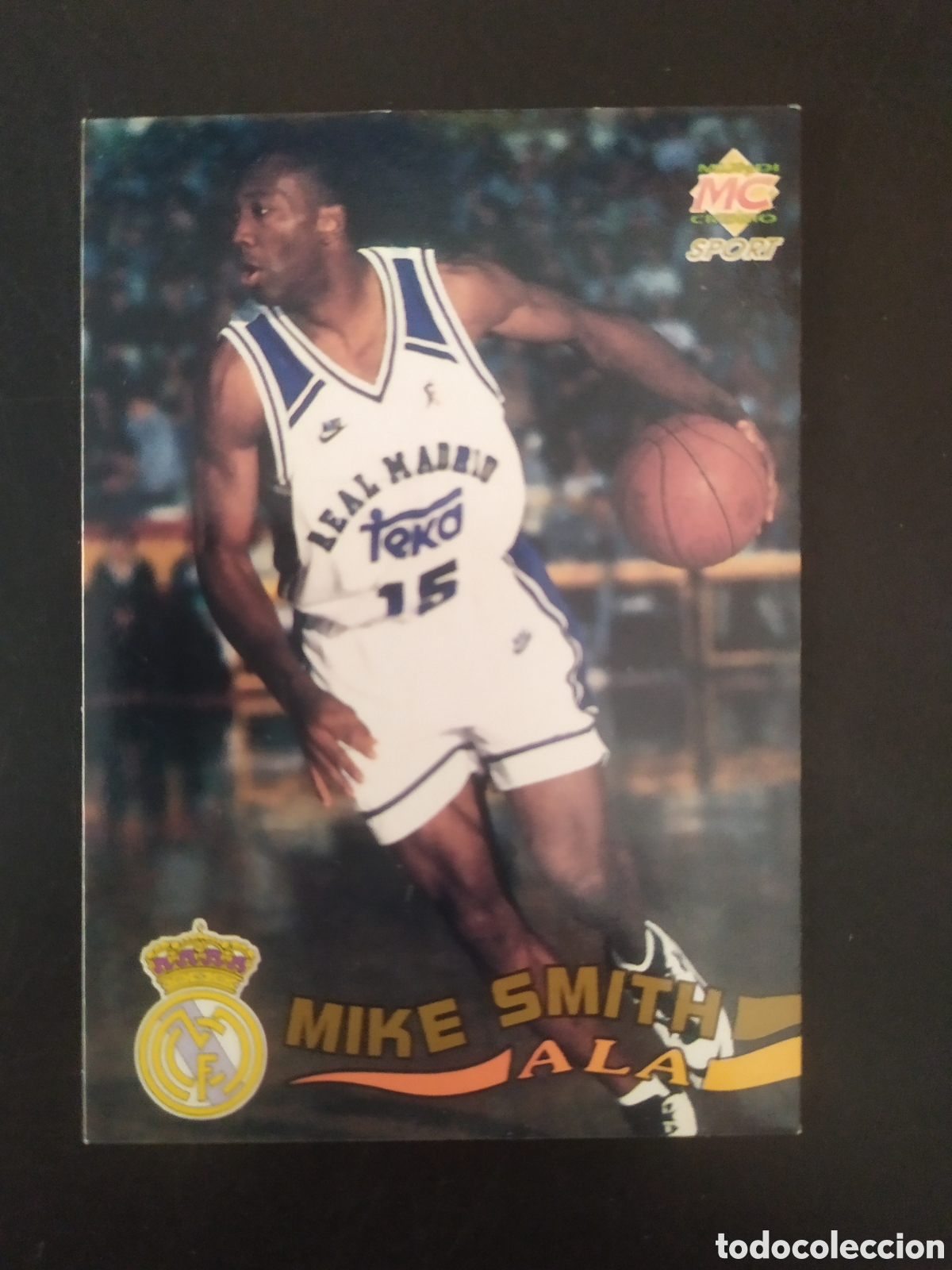 Coleccionismo deportivo: Mundicromo baloncesto Liga ACB 96 Mike Smith n&deg; 32 Real Madrid