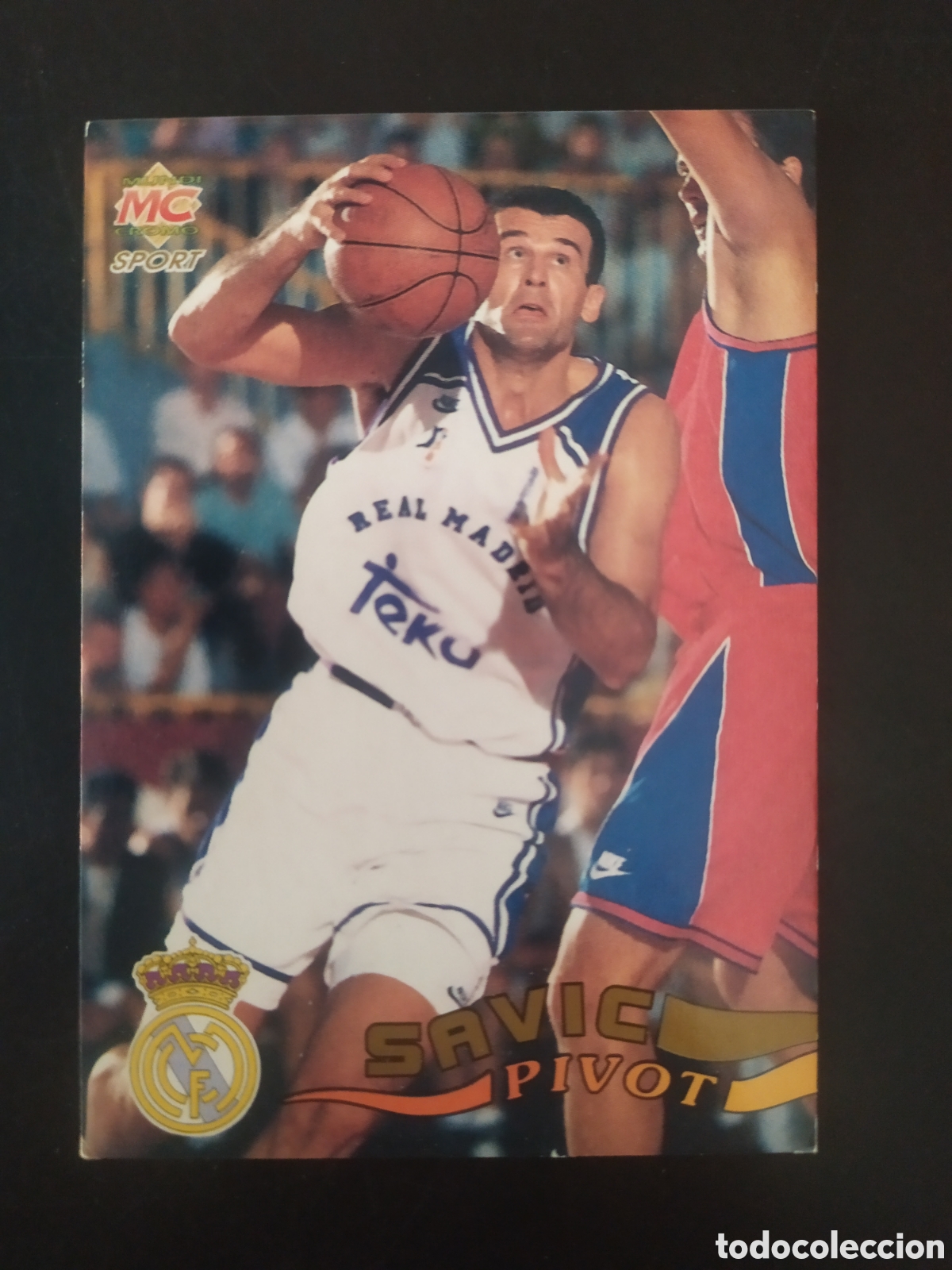 Coleccionismo deportivo: Mundicromo baloncesto Liga ACB 96 Savic n&deg; 34 Real Madrid