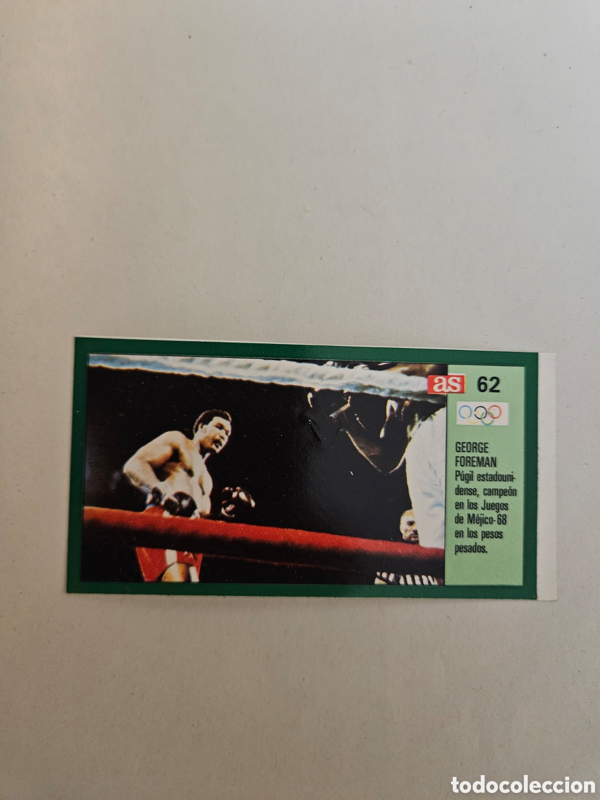 Coleccionismo deportivo: 1988 GEORGE FOREMAN N&ordm; 62 LOS ASES OLIMPICOS SIN PEGAR