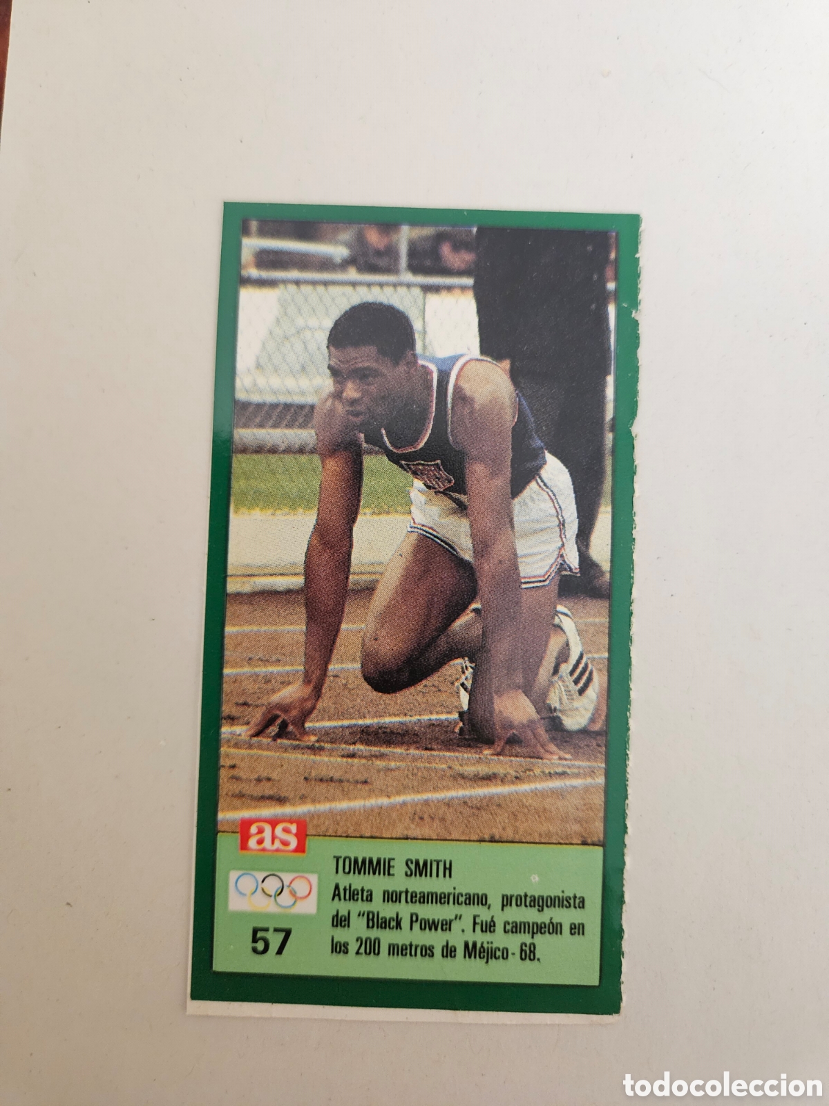 Coleccionismo deportivo: 57 TOMMIE SMITH ATLETISMO AS ASES OLIMPICOS SEUL 1988 CROMO 88 - SIN PEGAR