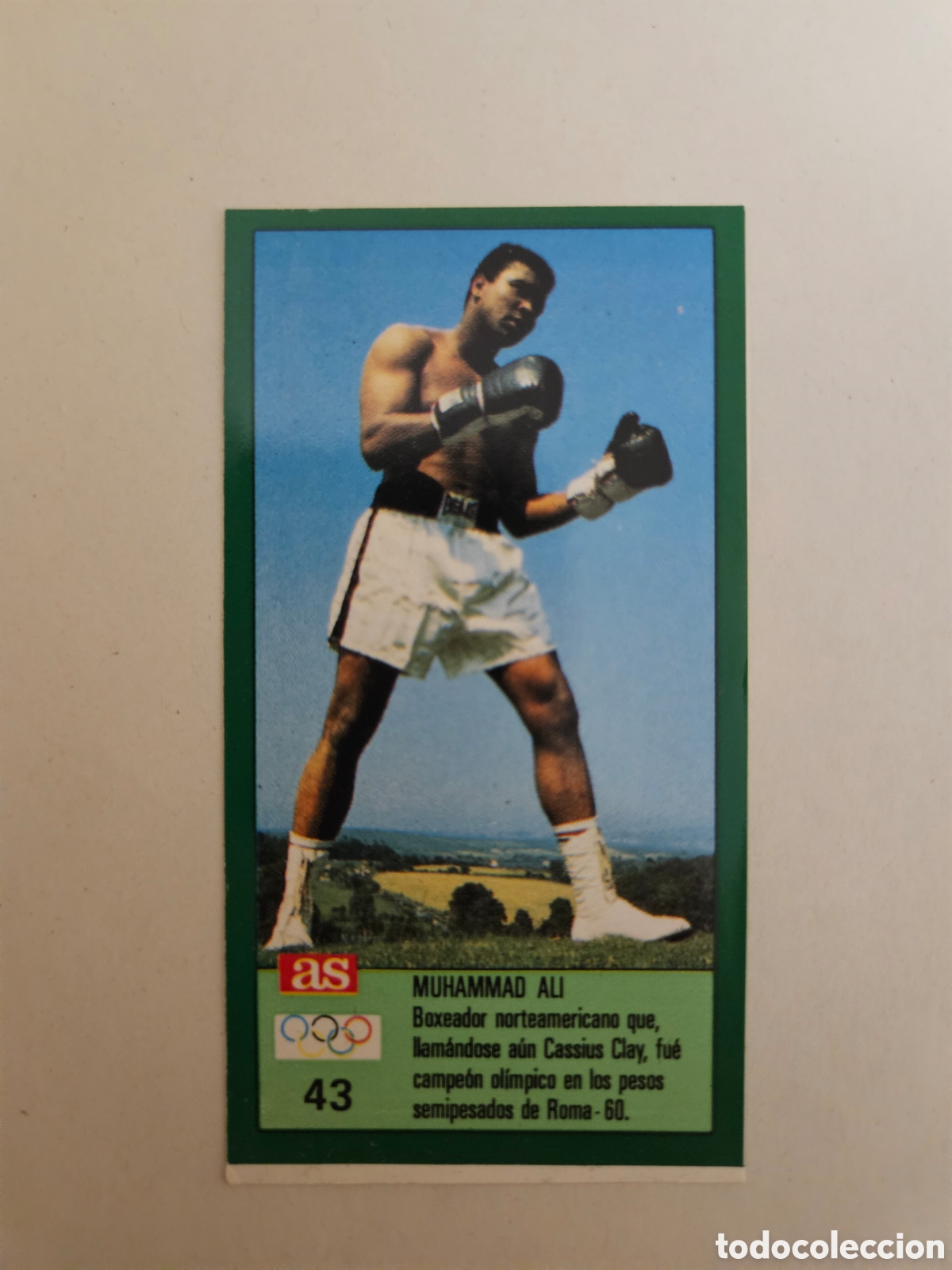 Coleccionismo deportivo: 1988 MUHAMMAD ALI CASSIUS CLAY N&ordm; 43 LOS ASES OLIMPICOS SIN PEGAR
