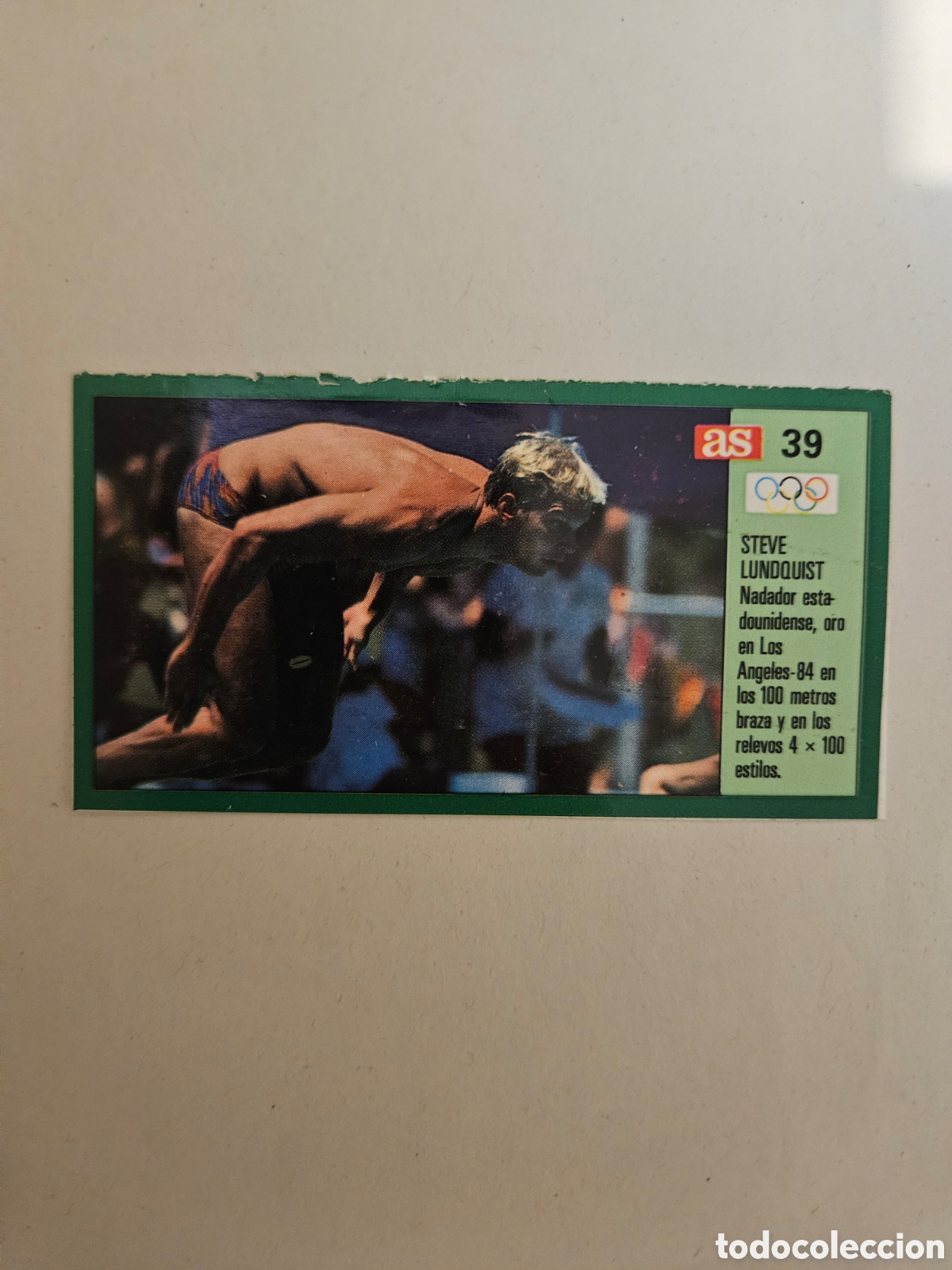 Coleccionismo deportivo: 39 STEVE LUNDQUIST NATACION AS ASES OLIMPICOS SEUL 1988 CROMO 88 - SIN PEGAR