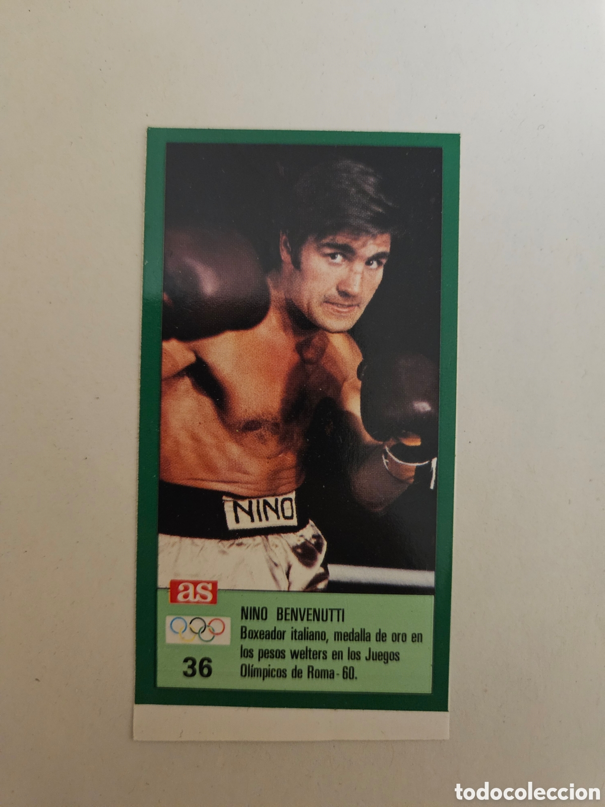 Coleccionismo deportivo: 36 Nino Benvenutti Italia Boxeo Ases Ol&iacute;mpicos 1988 sin pegar