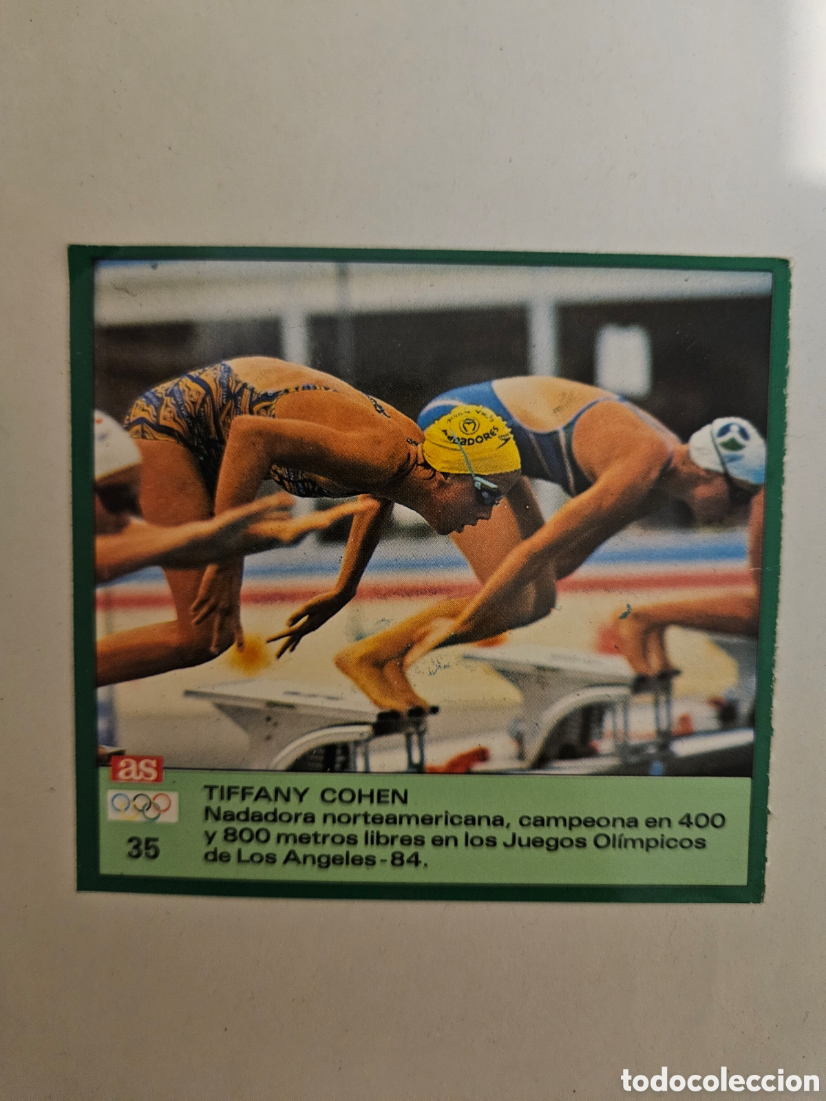 Coleccionismo deportivo: 35 TIFFANY COHEN NATACION AS ASES OLIMPICOS SEUL 1988 CROMO 88 - SIN PEGAR