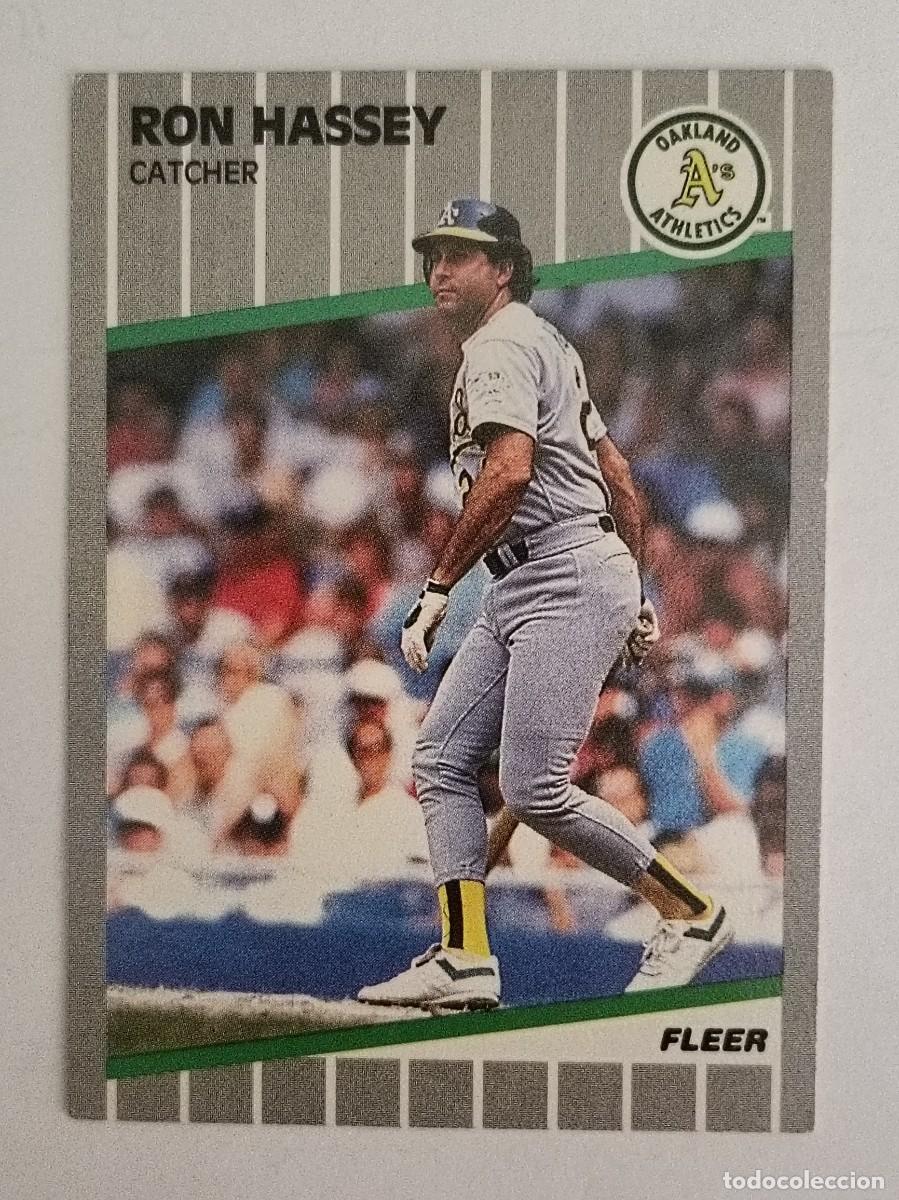 Coleccionismo deportivo: #9 RON HASSEY (OAKLAND ATHLETICS) BEISBOL MLB 89 FLEER