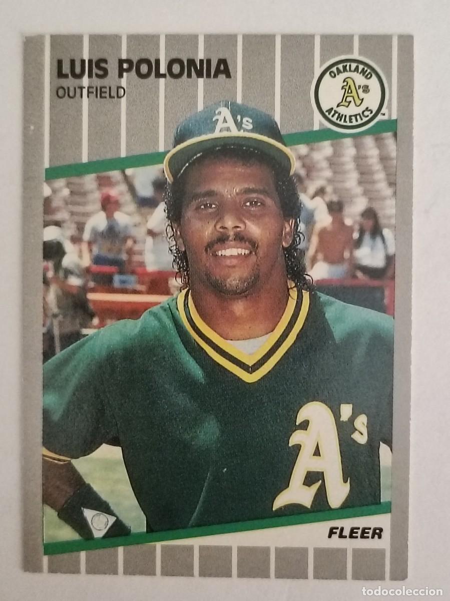 Coleccionismo deportivo: #21 LUIS POLONIA (OAKLAND ATHLETICS) BEISBOL MLB 89 FLEER