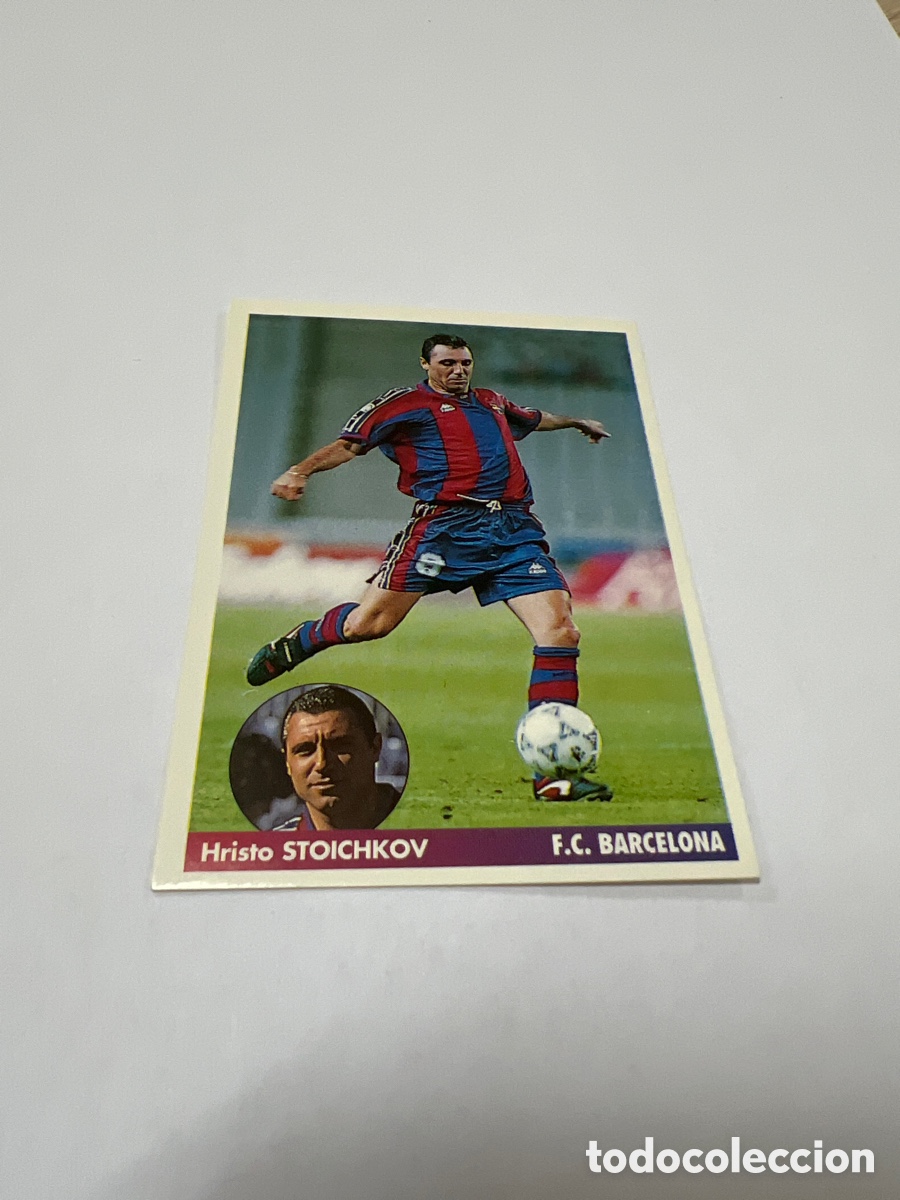 Coleccionismo deportivo: 1997 STOICHKOV FC BARCELONA N&ordm; 52 PANINI LOS MEJORES EQUIPOS DE EUROPA