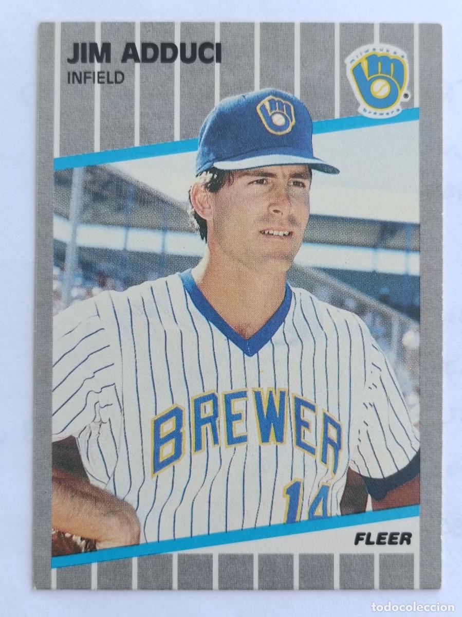 Coleccionismo deportivo: #176 JIM ADDUCI (MILKWAUKEE BREWERS) BEISBOL MLB 89 FLEER