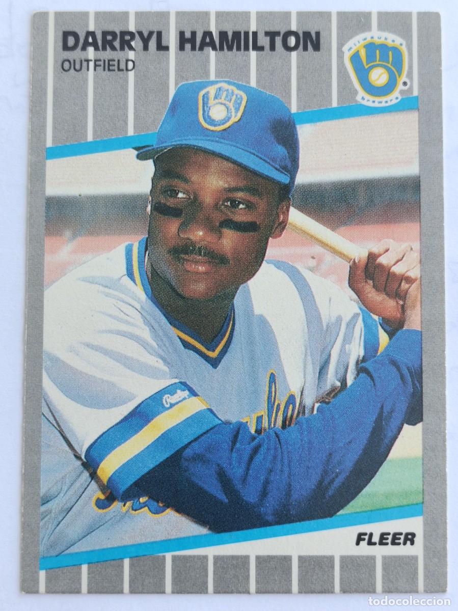 Coleccionismo deportivo: #187 DARRYL HAMILTON (MILKWAUKEE BREWERS) BEISBOL MLB 89 FLEER