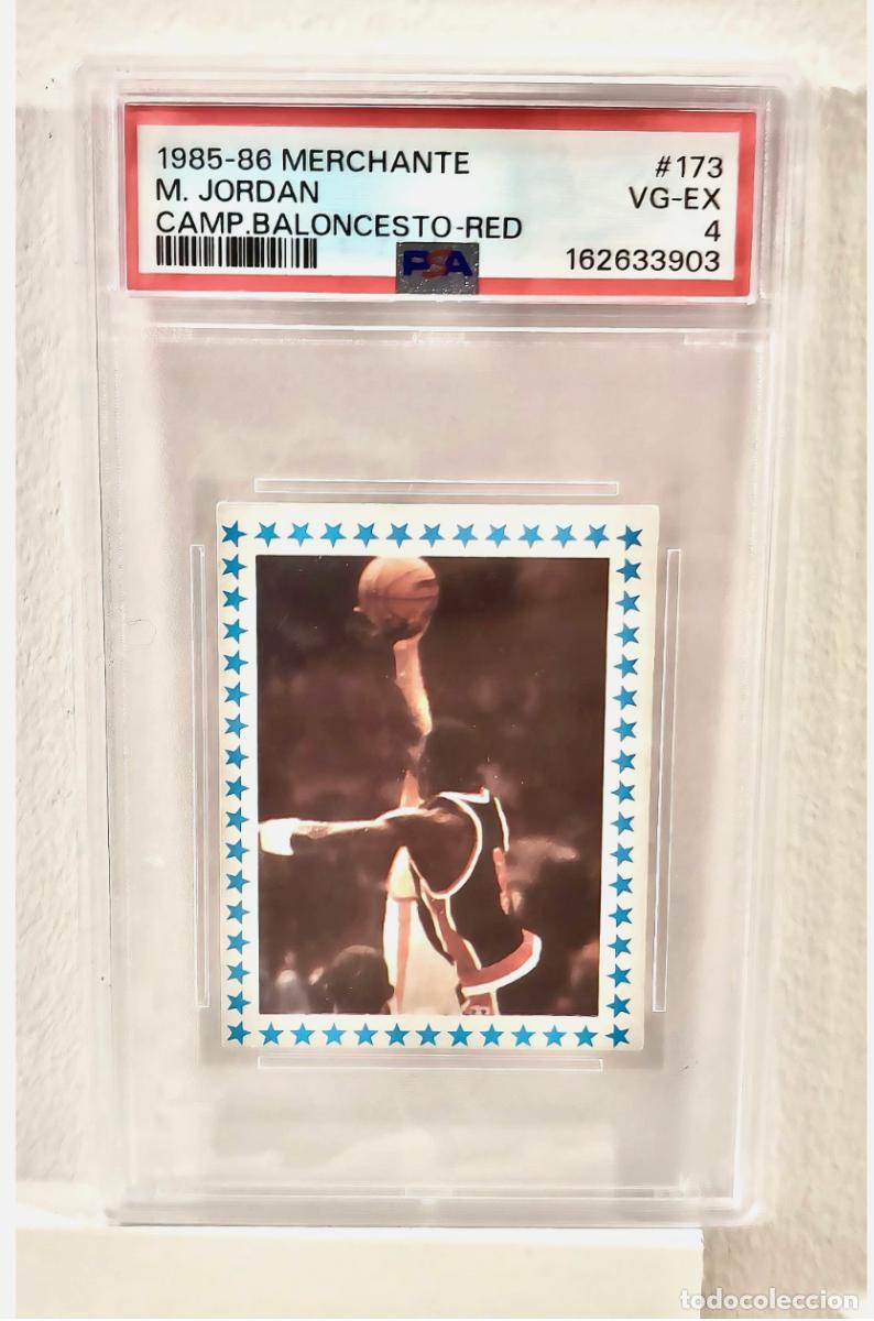Coleccionismo deportivo: MICHAEL JORDAN 1985-86 MERCHANTE CLESA RED BACK #173 &ndash; PSA 4 (VG-EX) &ndash; Rookie Europeo Vintage