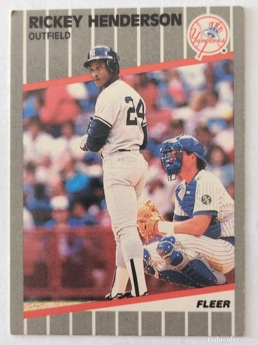 Coleccionismo deportivo: #254 RICKEY HENDERSON (NEW YORK YANKEES) BEISBOL MLB 89 FLEER