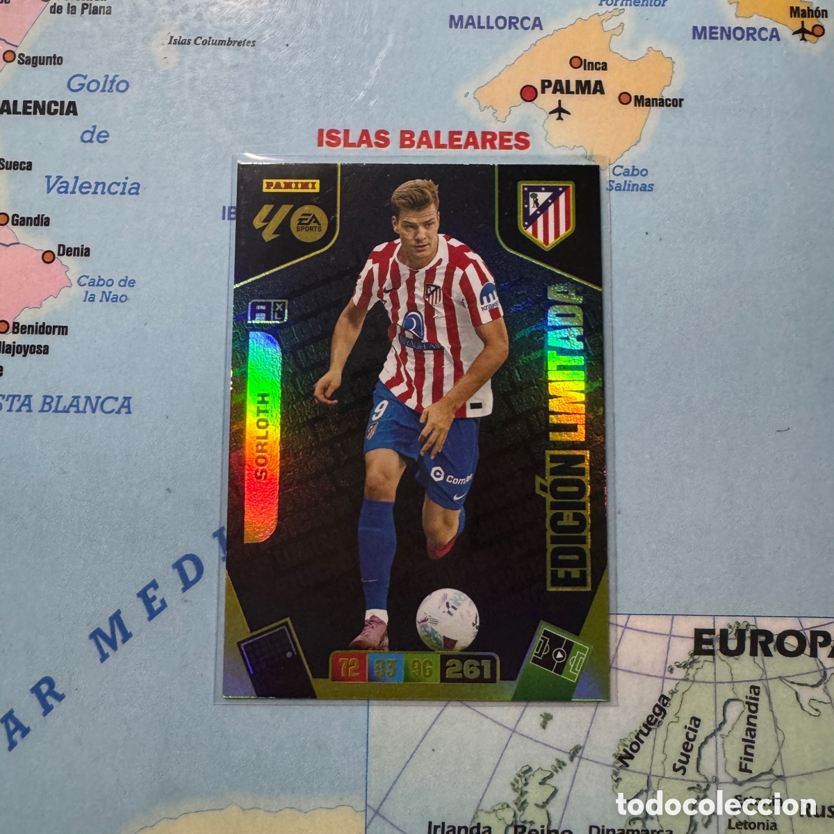 Coleccionismo deportivo: Sorloth Edici&oacute;n Limitada Atletico de Madrid cromo adrenalyn XL 25-26 2025-2026