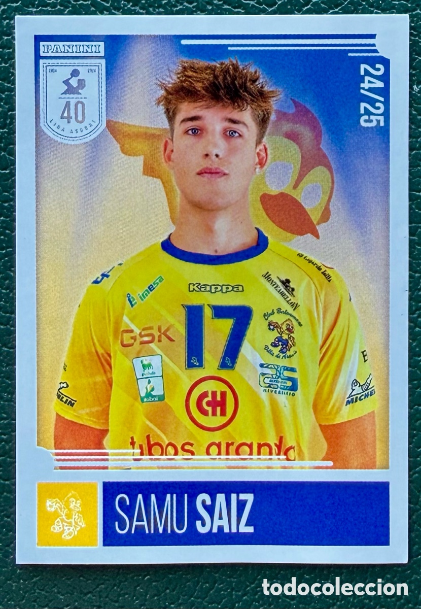 Coleccionismo deportivo: 312 SAMU SAIZ TUBOS ARANDA VILLA DE ARANDA ALBUM PANINI LIGA PLENITUDE ASOBAL 2024 2025 24 25